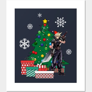 Cloud Strife Around The Christmas Tree Final Fantasy Posters and Art